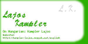 lajos kampler business card